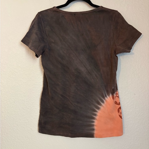 Royal Robbin’s Brown Pink Tie Dye Dream Catcher Art to Wear Women Large NWT - Picture 2 of 6